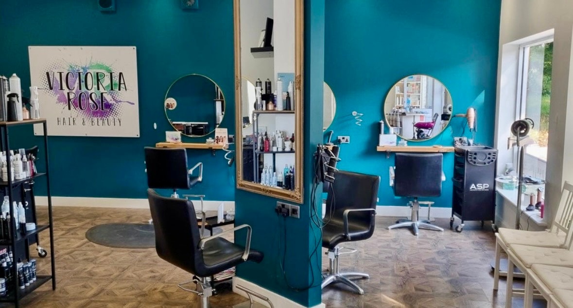 Victoria Rose Hair and Beauty Salon's hair studio in Mansfield Woodhouse, Nottinghamshire, featuring our modern styling stations