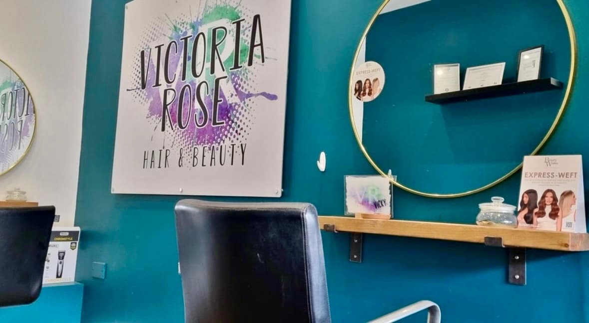 Victoria Rose Hair and Beauty Salon interior in Mansfield Woodhouse, showcasing our modern styling stations and welcoming atmosphere
